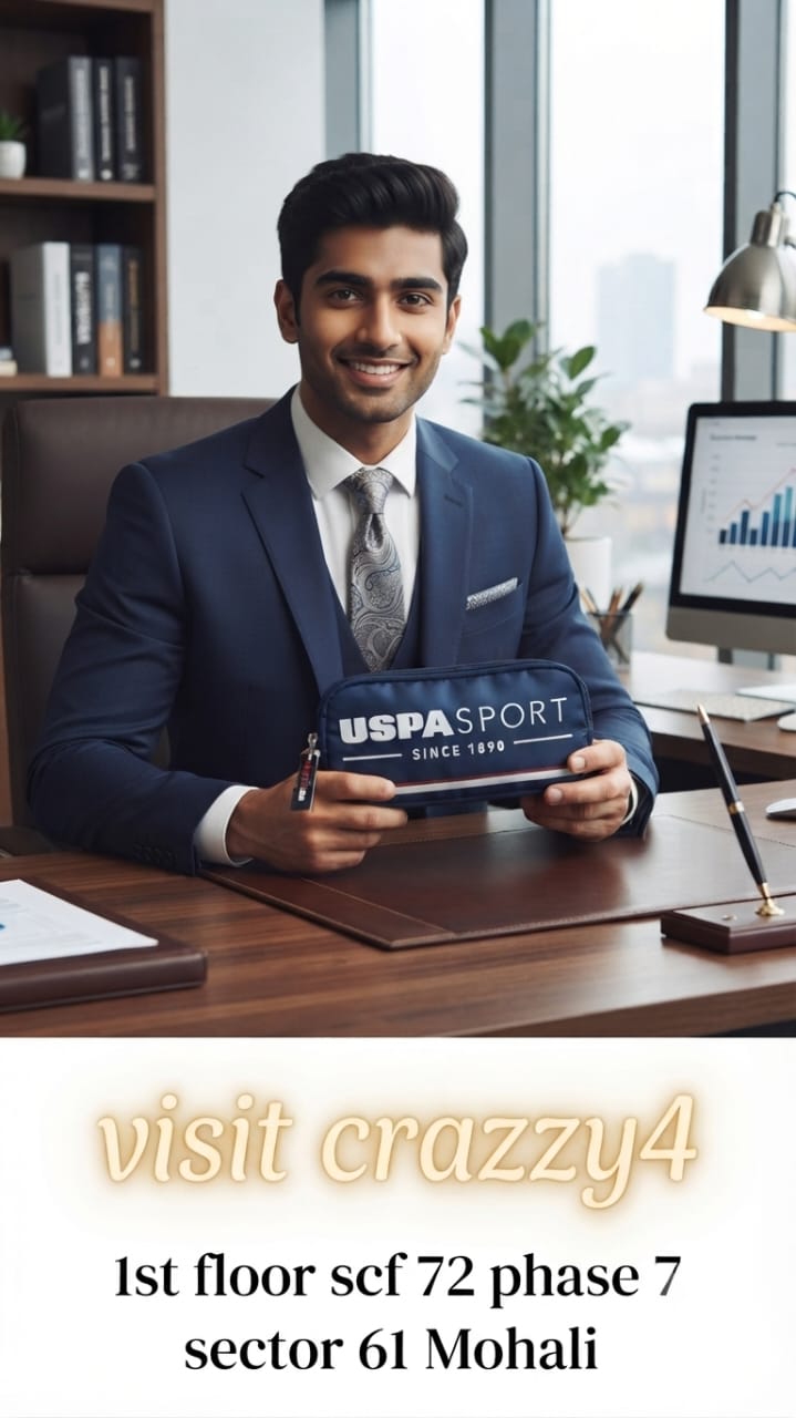 USPA Sport Premium PU Leather Shaving Kit for Men | Travel Toiletries & Grooming Organizer Pouch