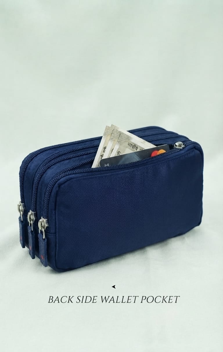 USPA Sport Premium PU Leather Shaving Kit for Men | Travel Toiletries & Grooming Organizer Pouch