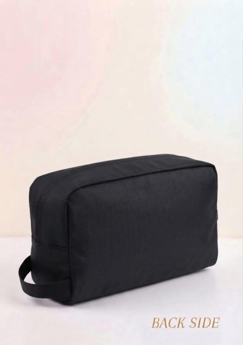 Rytham Heavy Fabric Shaving & Accessories Travel Kit | 3-Zip Multi-Compartment Pouch Organizer