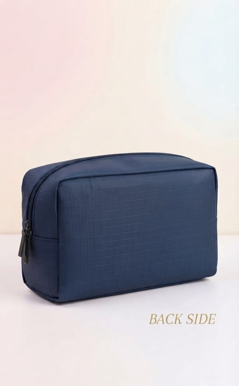 Rytham Heavy Fabric Shaving & Accessories Travel Kit | 3-Zip Multi-Compartment Pouch Organizer