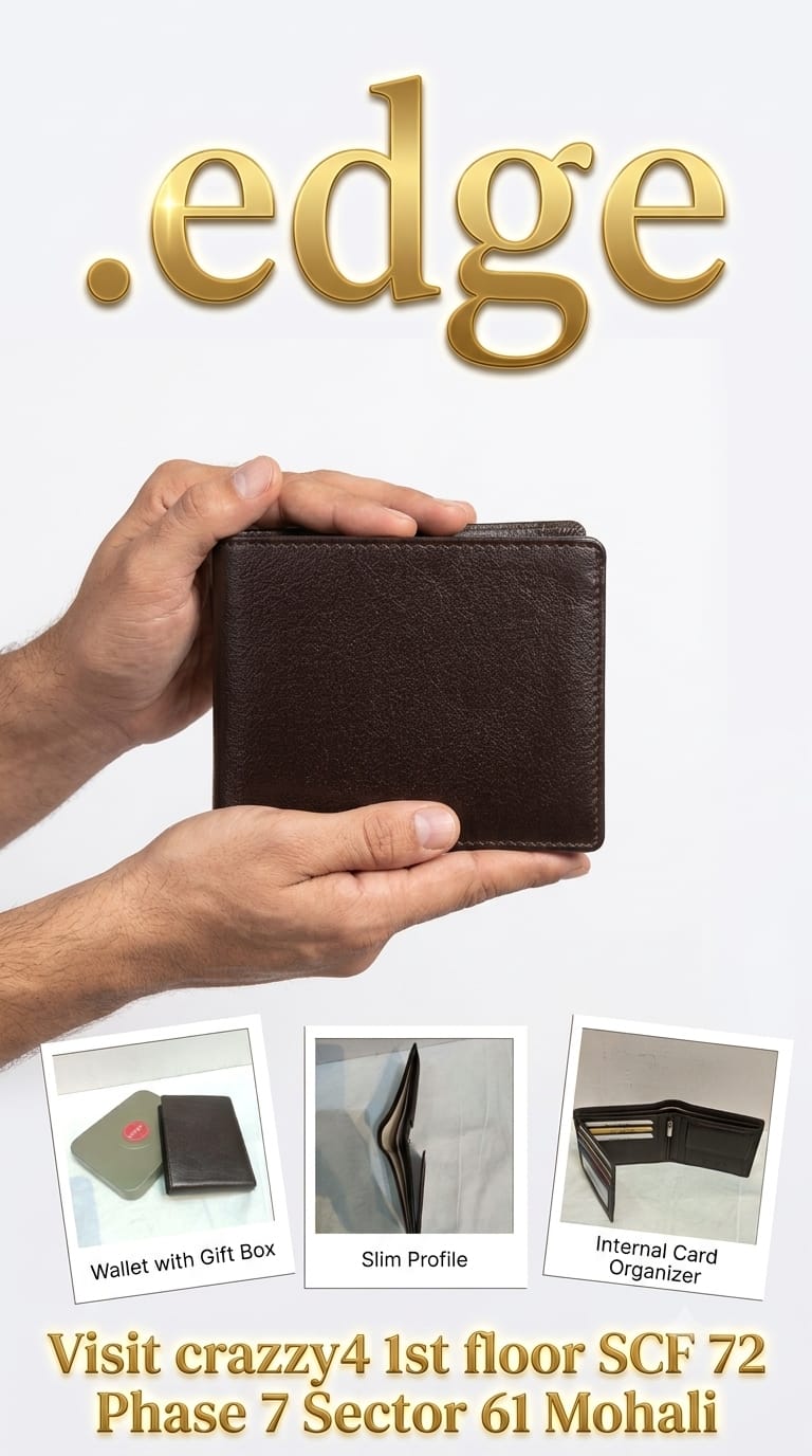 Edge Premium Pure Leather Men’s Wallet | Multi-Card Slot Classic Bifold Wallet
