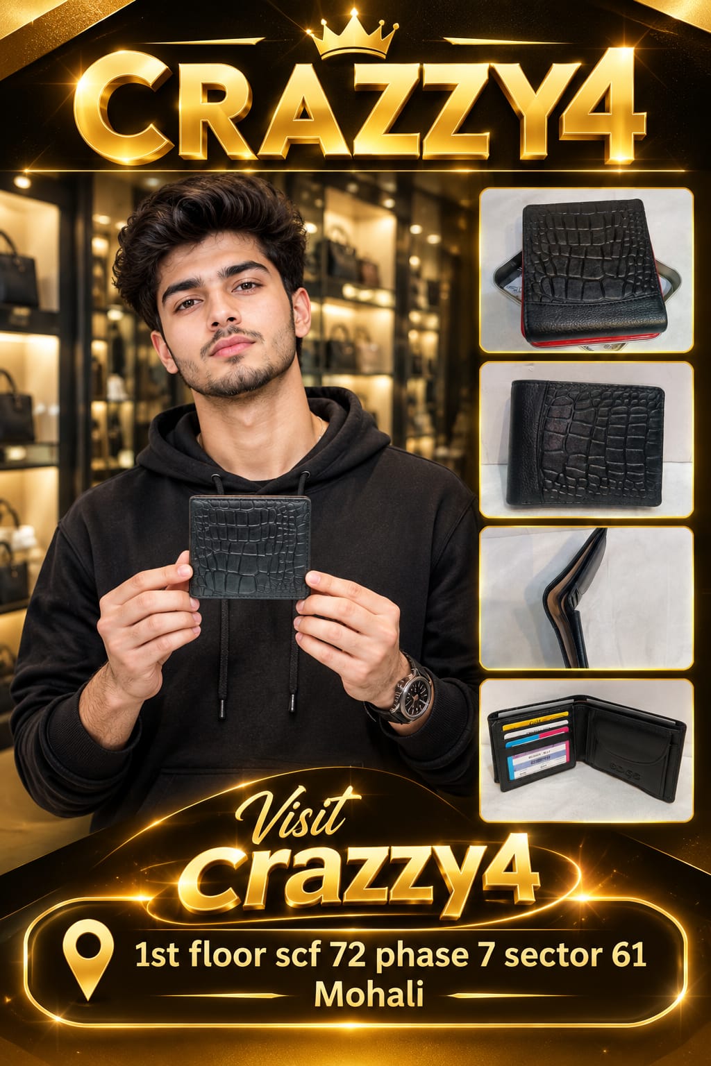 Edge Premium Pure Leather Men’s Wallet | Multi-Card Slot Classic Bifold Wallet