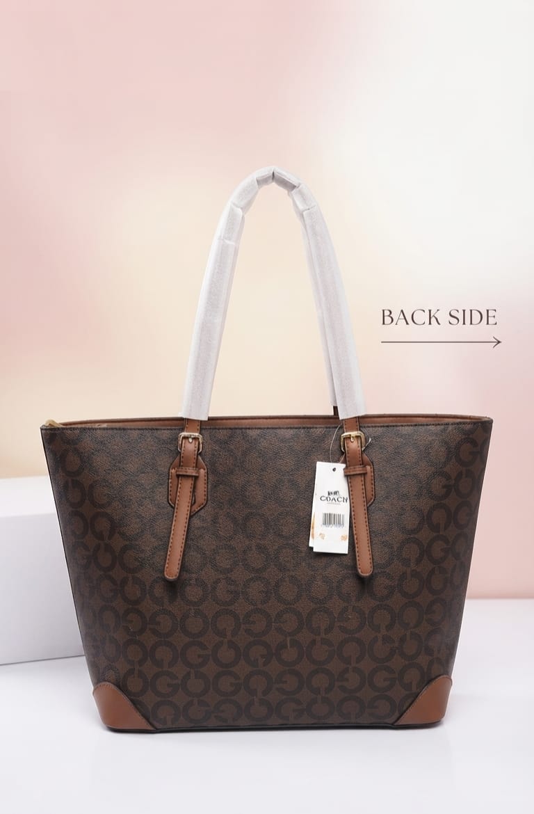 Adda & Perris Premium PU Leather Tote Bag for Women | 2-Compartment Office & Travel Carryall