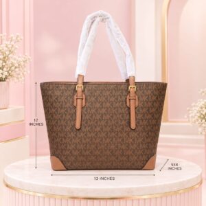 Adda & Perris Premium PU Leather Tote Bag for Women | 2-Compartment Office & Travel Carryall