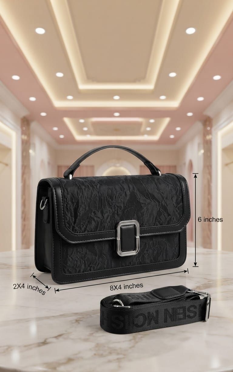 Imported High-End PU Leather Sling Bag for Girls & Women | 3-Compartment Crossbody Bag for Any Occasion