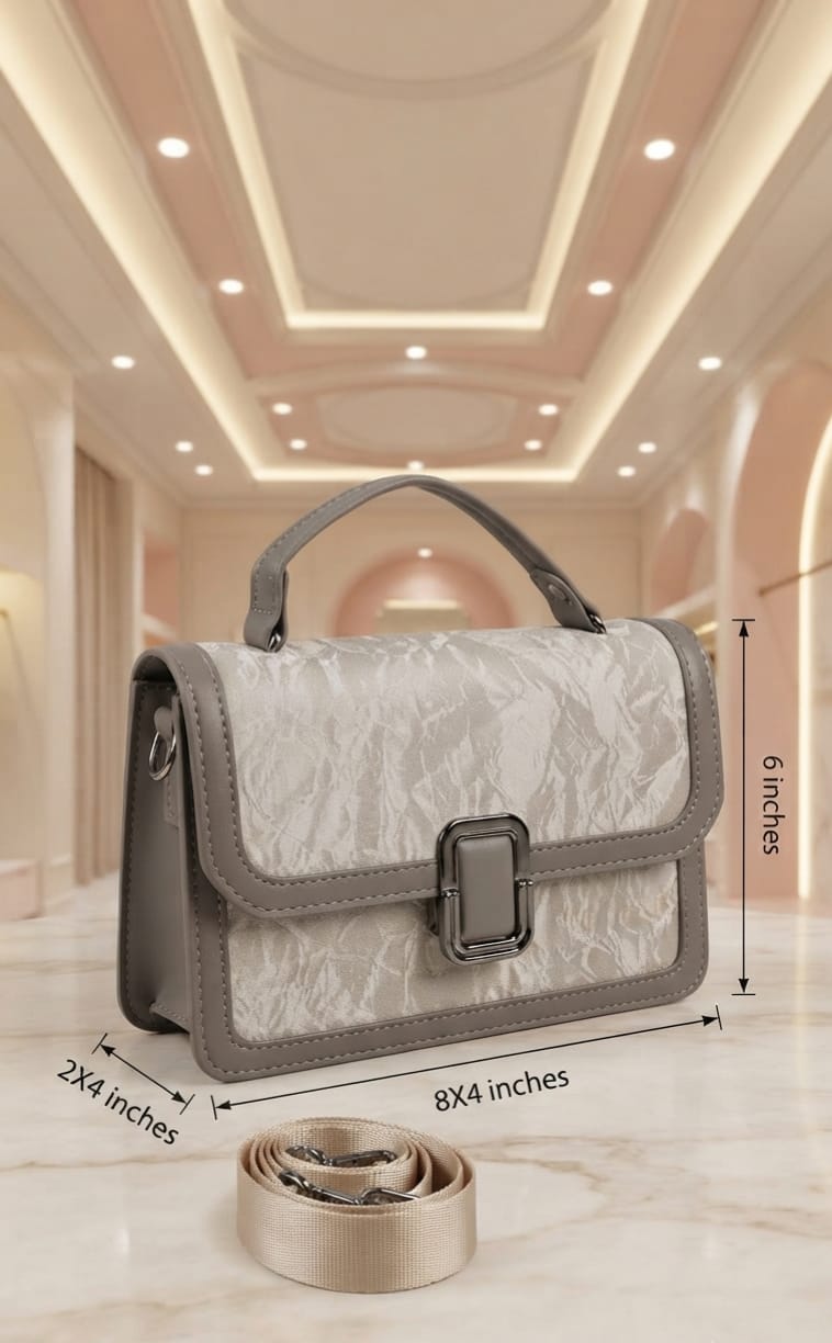 Imported High-End PU Leather Sling Bag for Girls & Women | 3-Compartment Crossbody Bag for Any Occasion
