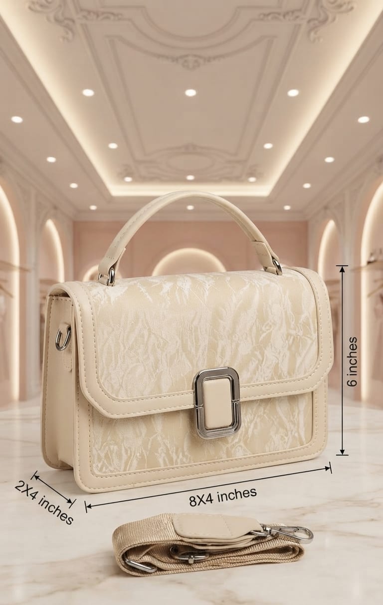 Imported High-End PU Leather Sling Bag for Girls & Women | 3-Compartment Crossbody Bag for Any Occasion