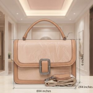 Imported High-End PU Leather Sling Bag for Girls & Women | 3-Compartment Crossbody Bag for Any Occasion