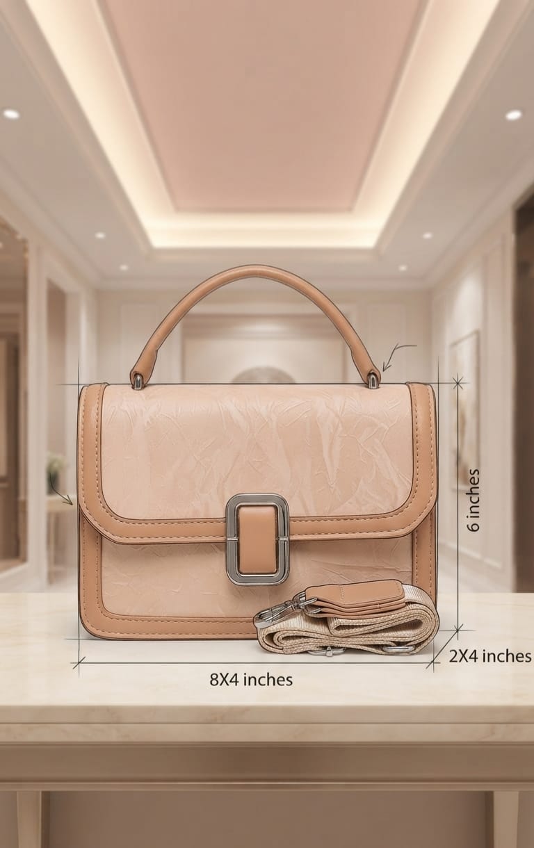 Imported High-End PU Leather Sling Bag for Girls & Women | 3-Compartment Crossbody Bag for Any Occasion
