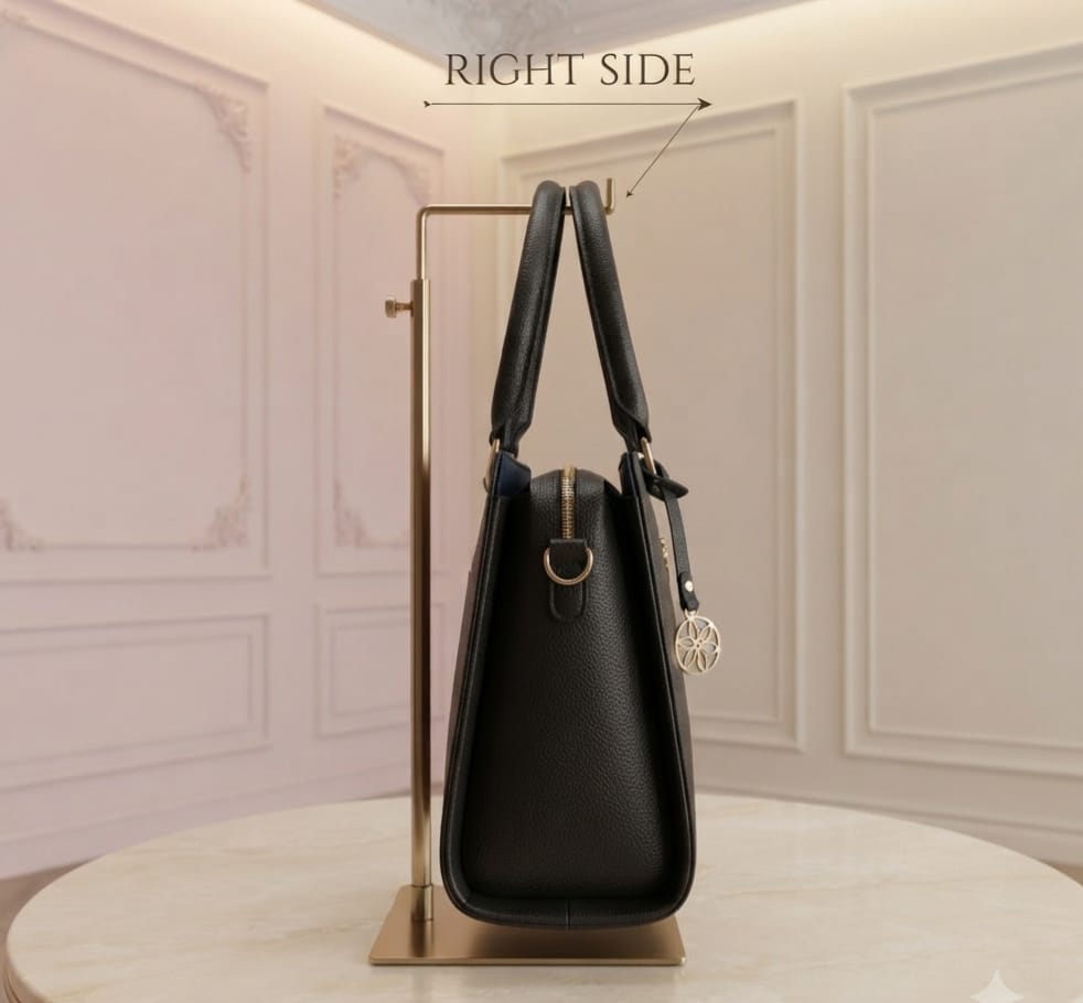 PURZELLA High-End Leatherette Party Handbag for Women | 3-Compartment Shoulder Bag for Any Occasion