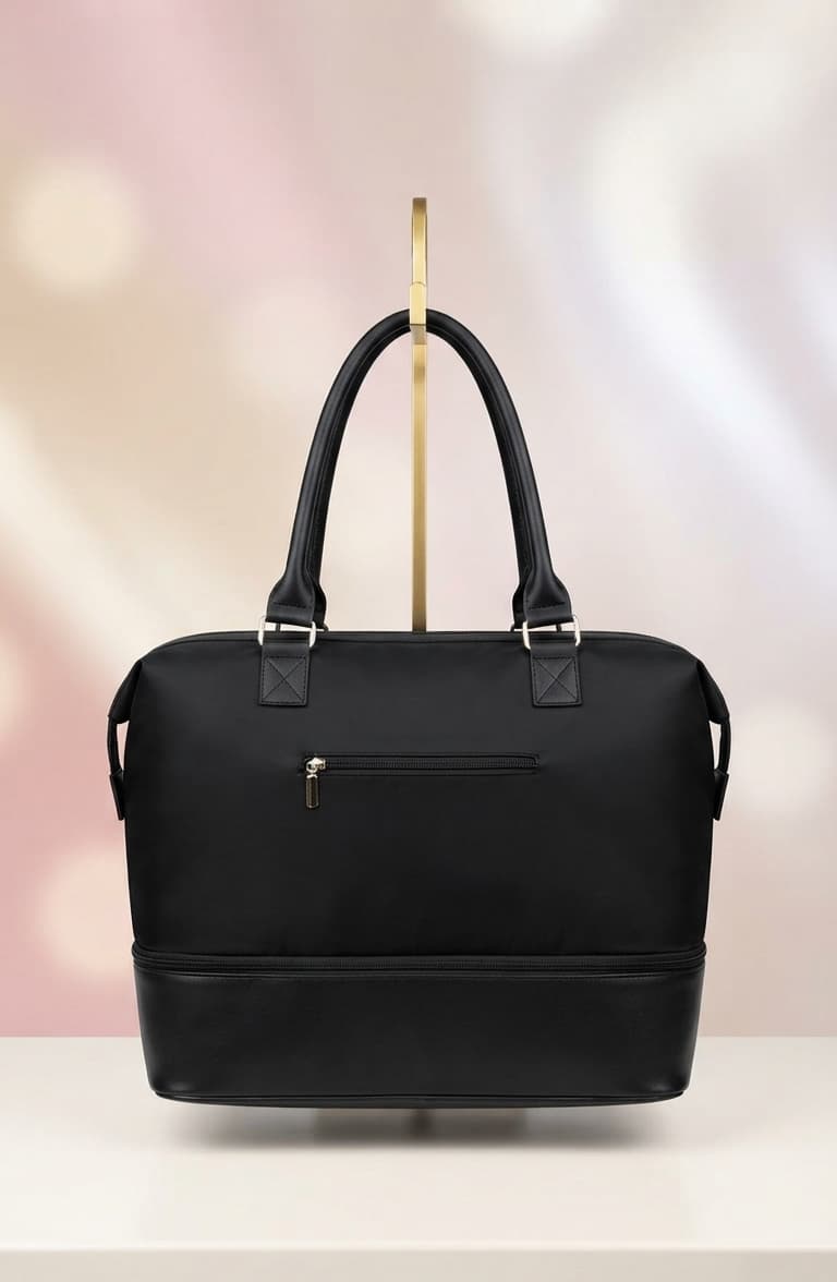 Imported High-End Travel Duffle & Multi-Purpose Carryall Bag | 3-Compartment Shopping & Weekender Holdall