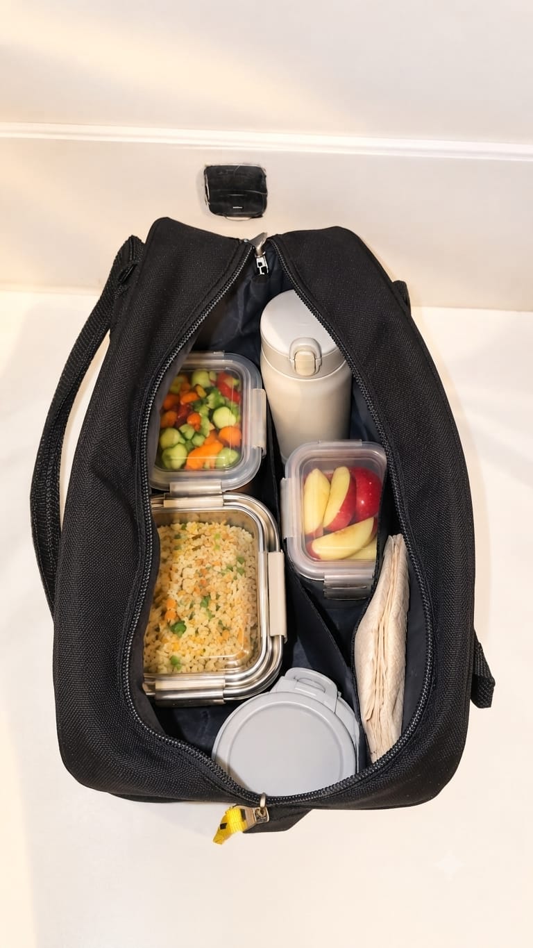 Imported Heavy Matty Insulated Lunch Bag for Office, School & Picnic | Compact Tiffin Carrier & Meal Organizer Pouch