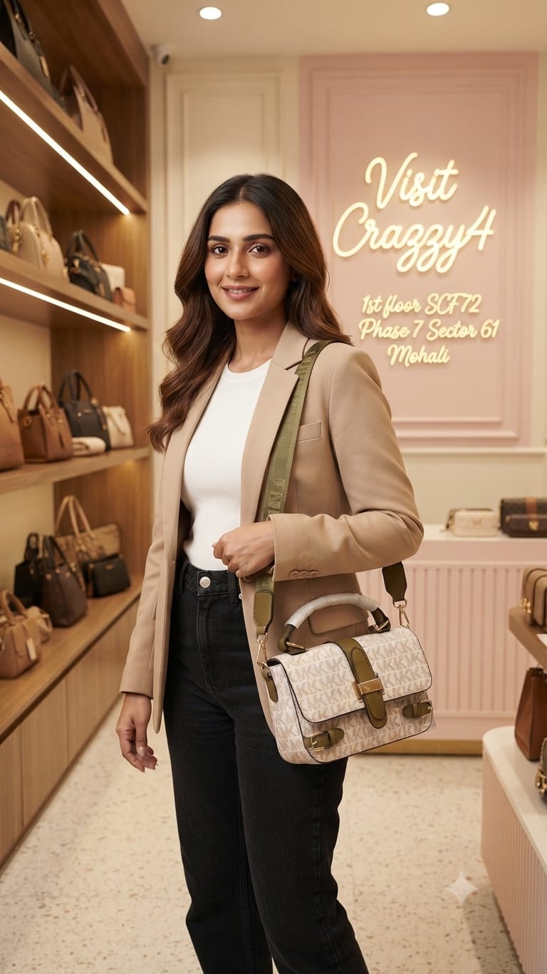 Imported High-End Crossbody Sling Bag for Women | 3-Compartment Shoulder Bag with Top Flap & Zip