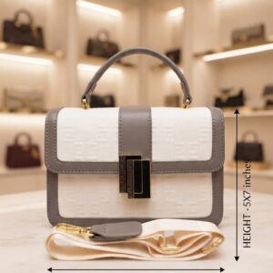 Imported High-End Crossbody Sling Bag for Women | 3-Compartment Shoulder Bag with Top Flap & Zip