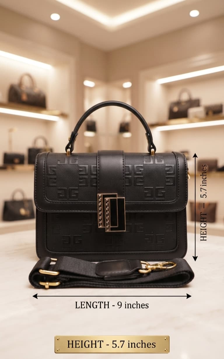 Imported High-End Crossbody Sling Bag for Women | 3-Compartment Shoulder Bag with Top Flap & Zip