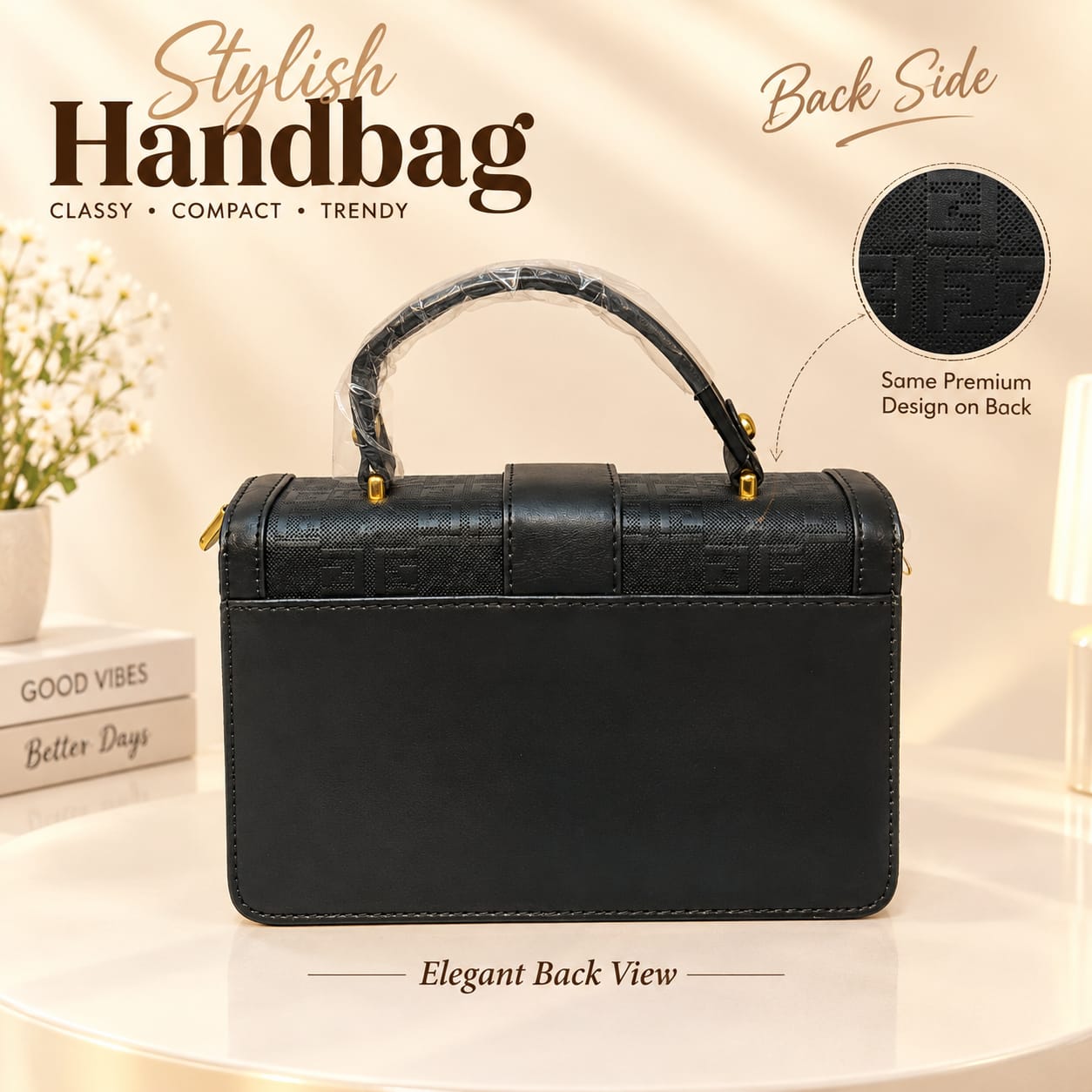 Imported High-End Crossbody Sling Bag for Women | 3-Compartment Shoulder Bag with Top Flap & Zip