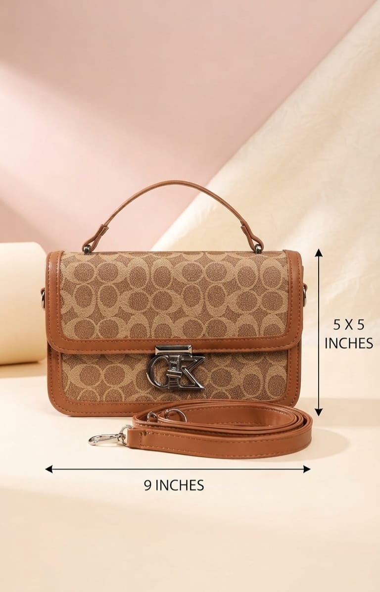 Imported Premium Crossbody Sling Bag for Women | 3-Compartment Shoulder Bag with Top Flap & Zip