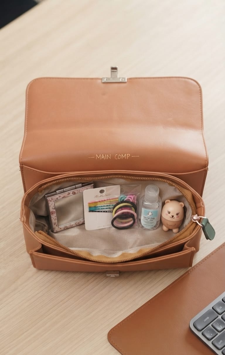 Imported Premium Crossbody Sling Bag for Women | 3-Compartment Shoulder Bag with Top Flap & Zip