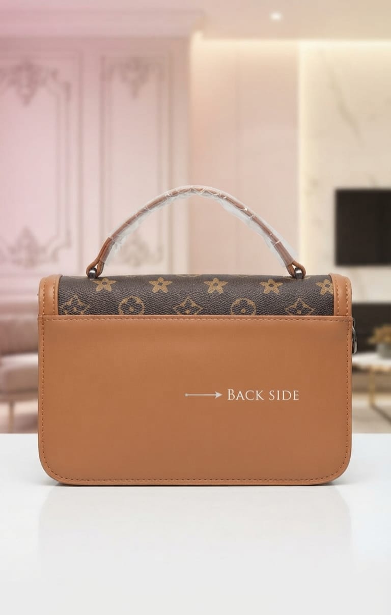 Imported Premium Crossbody Sling Bag for Women | 3-Compartment Shoulder Bag with Top Flap & Zip