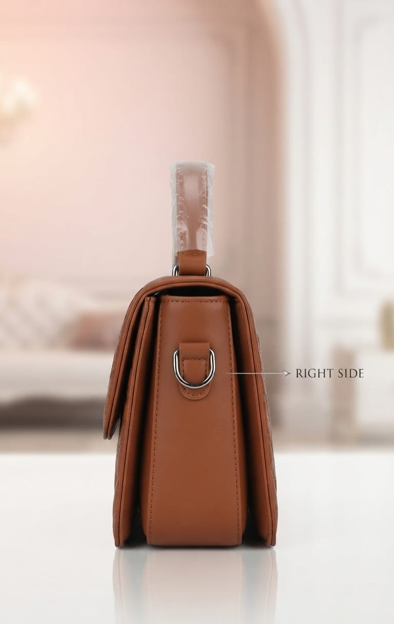 Imported Premium Crossbody Sling Bag for Women | 3-Compartment Shoulder Bag with Top Flap & Zip