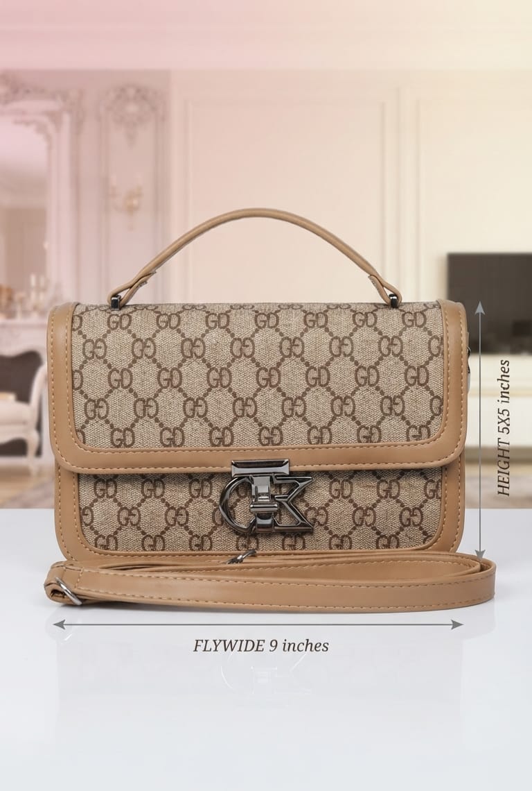 Imported Premium Crossbody Sling Bag for Women | 3-Compartment Shoulder Bag with Top Flap & Zip