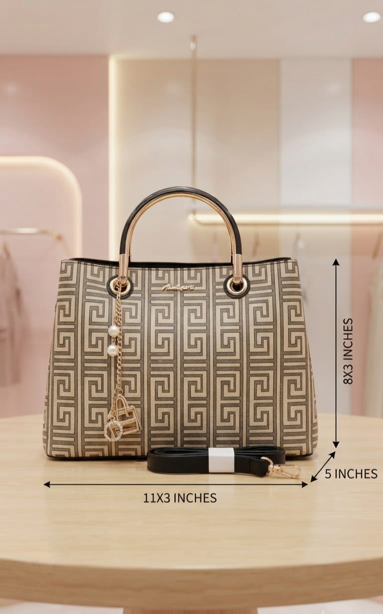 Adda & Perris Premium PU Leather Women's Party Handbag | 3-Compartment Shoulder Bag with Top Flap & Zip