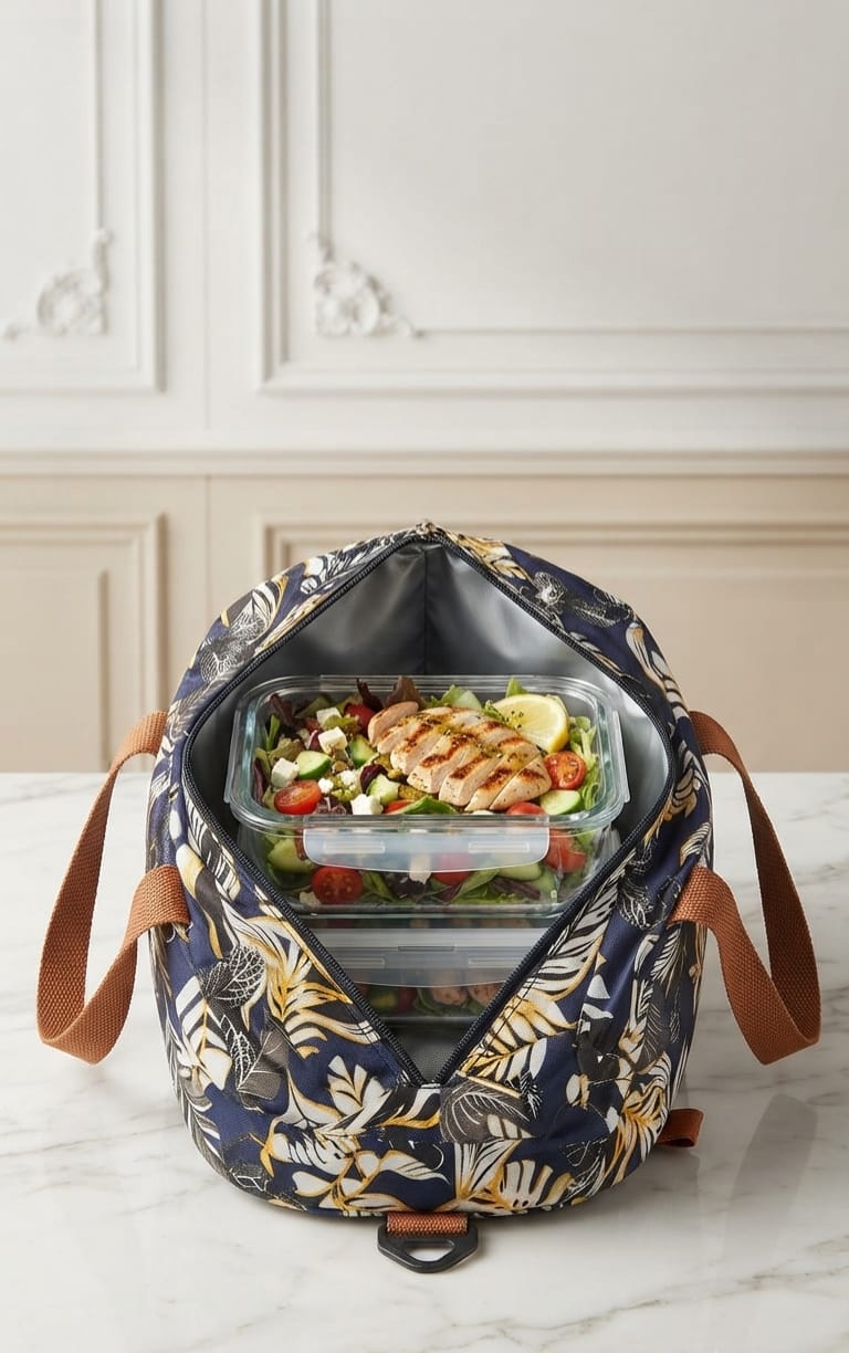 Imported Heavy-Duty Thermal Insulated Lunch Bag for Office, School & Picnic | Printed Tiffin Carrier & Meal Organizer Pouch
