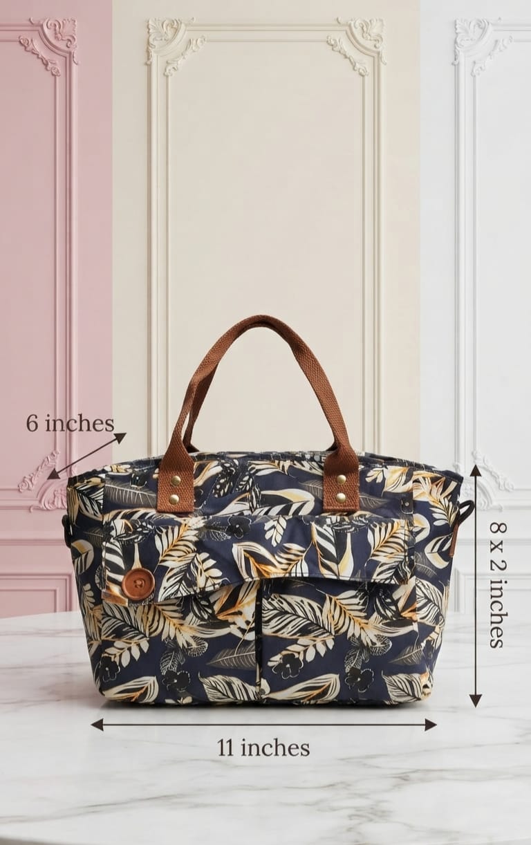 Imported Heavy-Duty Thermal Insulated Lunch Bag for Office, School & Picnic | Printed Tiffin Carrier & Meal Organizer Pouch