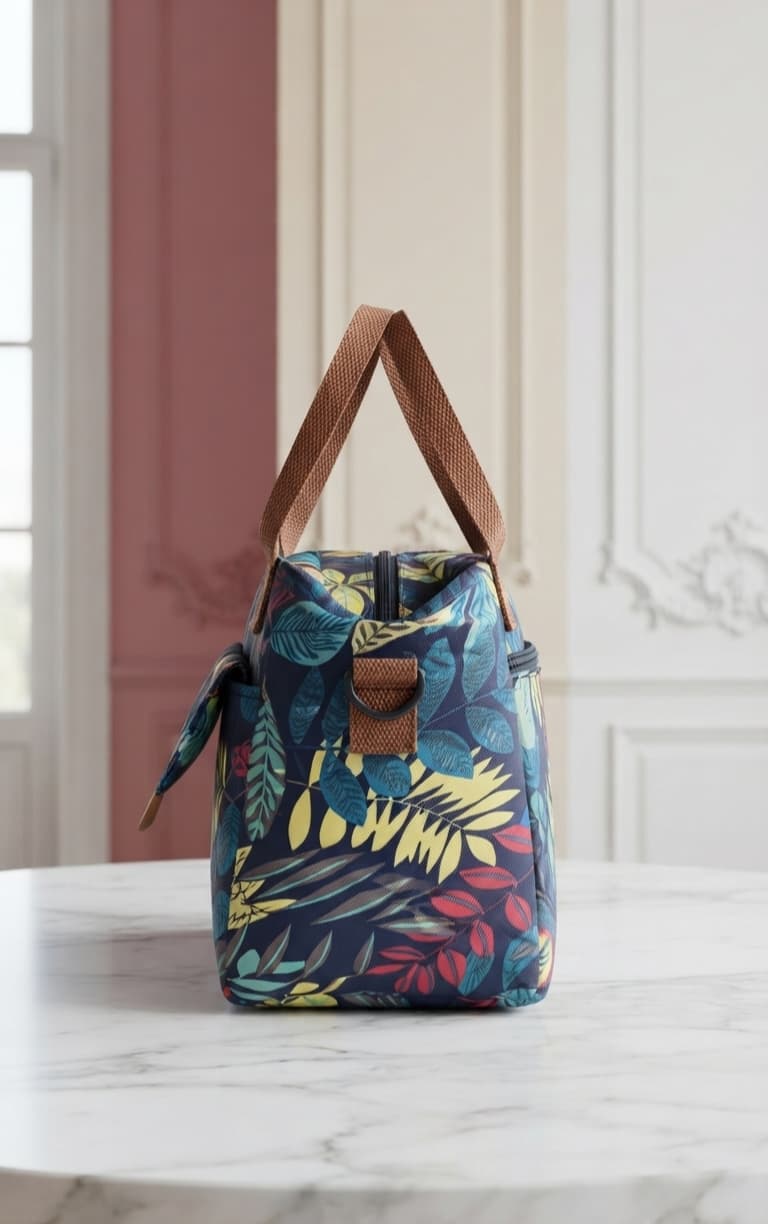 Imported Heavy-Duty Thermal Insulated Lunch Bag for Office, School & Picnic | Printed Tiffin Carrier & Meal Organizer Pouch