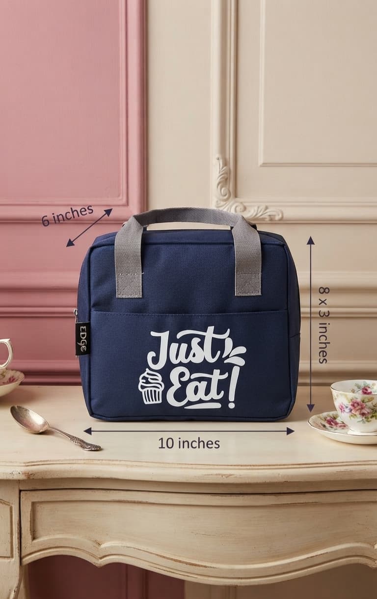 Edge Heavy Matty Insulated Lunch Bag for Office, School & Picnic | Compact Tiffin Carrier & Meal Organizer Pouch