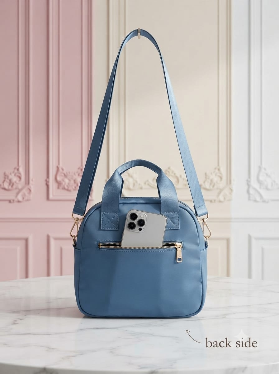 Imported Pure Sateen Waterproof Side Bag & Utility Carryall | Multi-Purpose Shopping & Makeup Kit Bag