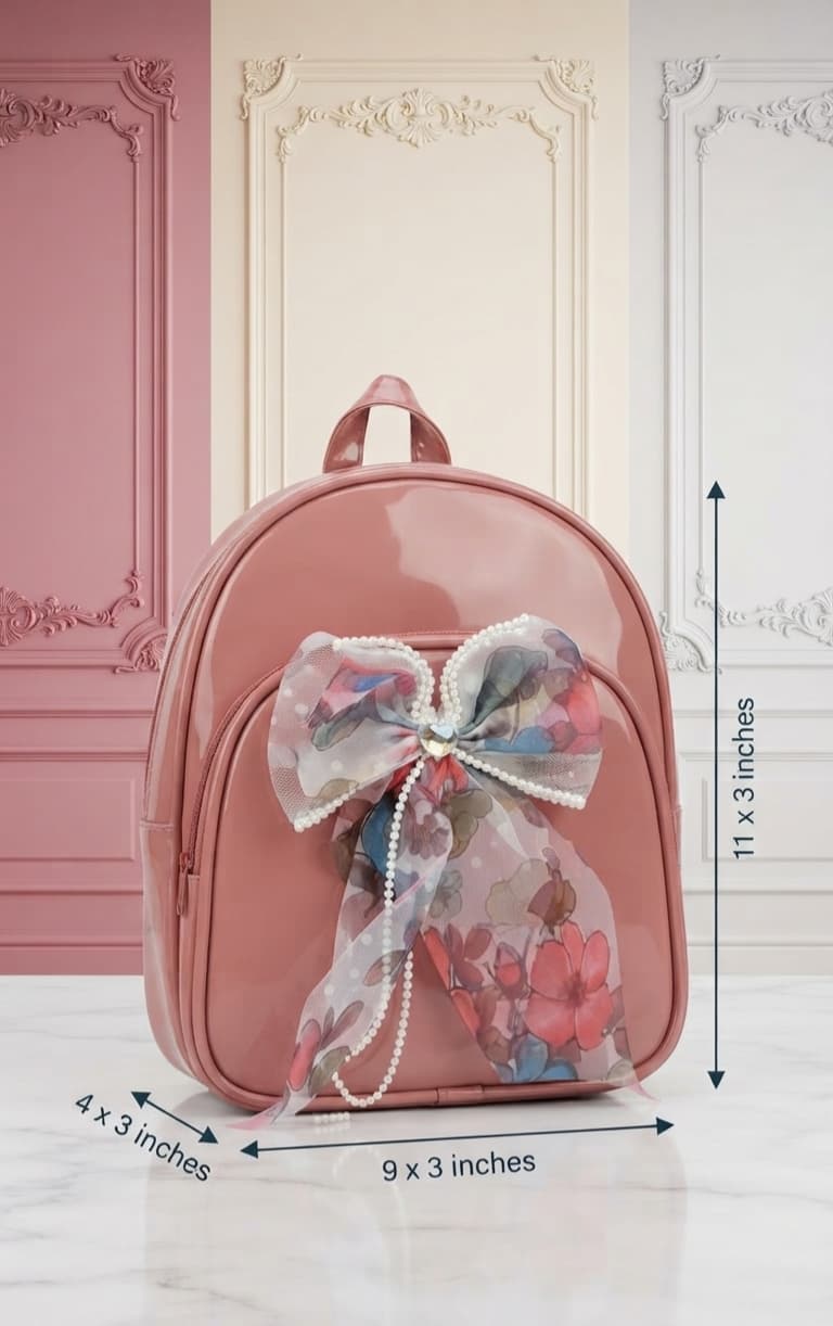 Imported Premium Patterned Backpack for Girls & Kids | Lightweight Mini Backpack for School, Office & Outings