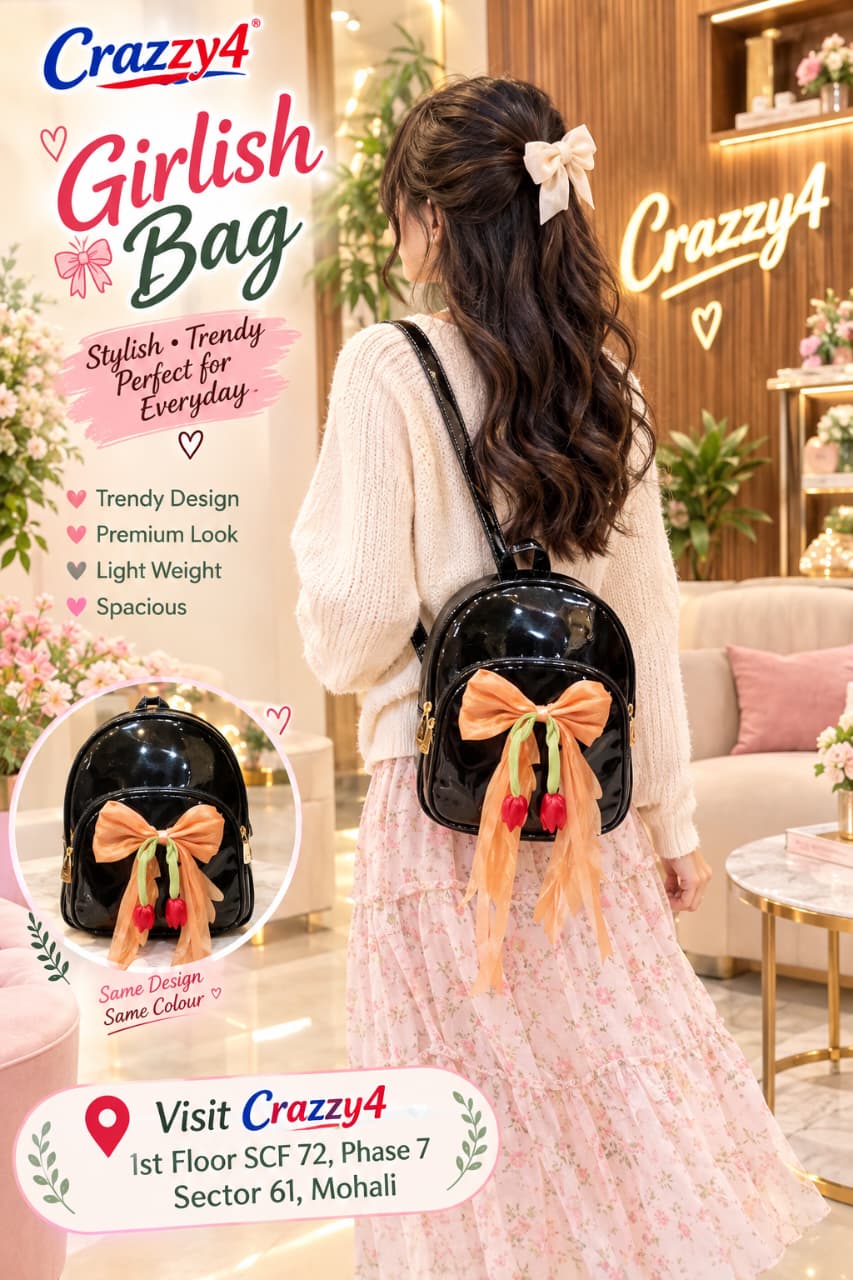 Imported Premium Patterned Backpack for Girls & Kids | Lightweight Mini Backpack for School, Office & Outings