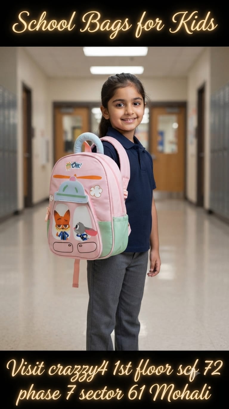 Imported Premium Patterned Kids School Backpack | Multi-Colour Lightweight Daypack for School, Office & Picnics