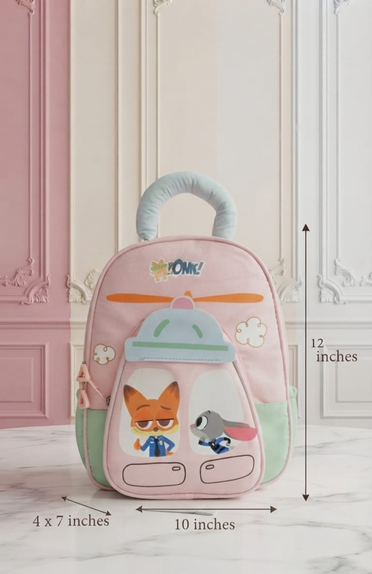 Imported Premium Patterned Kids School Backpack | Multi-Colour Lightweight Daypack for School, Office & Picnics