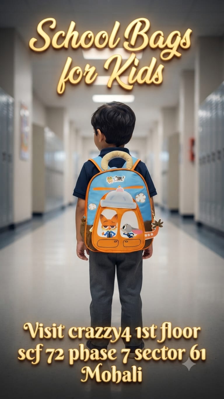 Imported Premium Patterned Kids School Backpack | Multi-Colour Lightweight Daypack for School, Office & Picnics