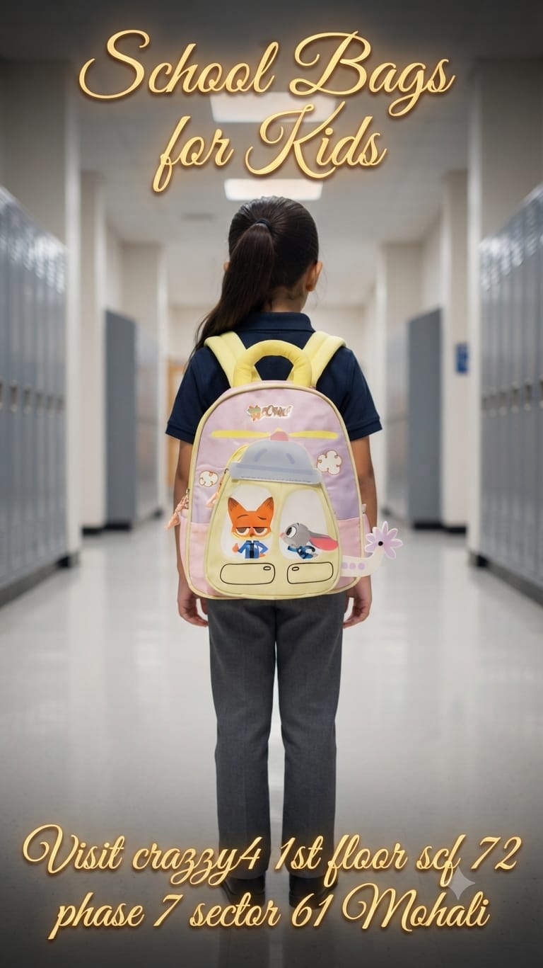 Imported Premium Patterned Kids School Backpack | Multi-Colour Lightweight Daypack for School, Office & Picnics