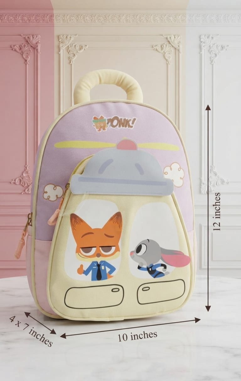 Imported Premium Patterned Kids School Backpack | Multi-Colour Lightweight Daypack for School, Office & Picnics