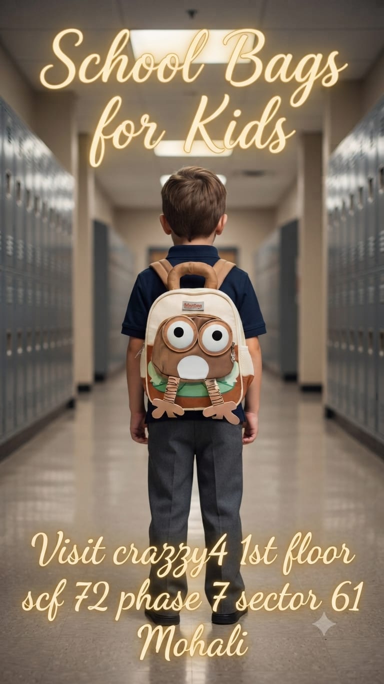 Imported Premium Patterned Kids School Backpack | Multi-Colour Lightweight Daypack for School, Office & Picnics