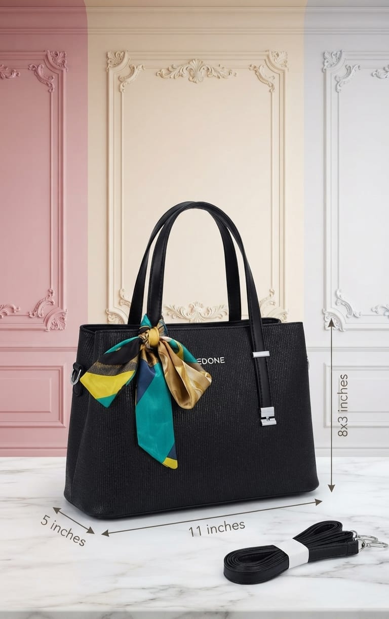 Edone Premium PU Leather Handbag for Women | 3-Compartment Shoulder Bag for Party & Office