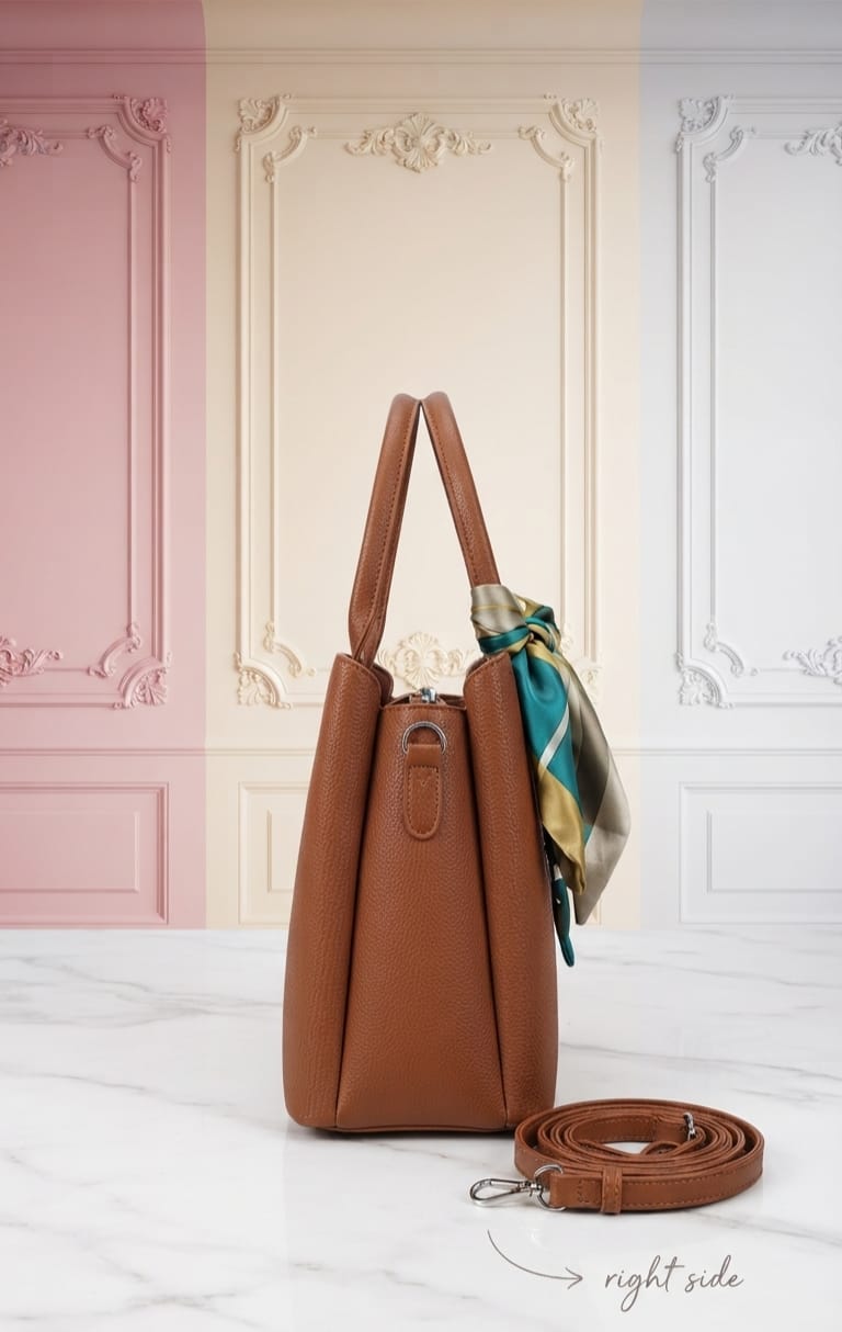 Edone Premium PU Leather Handbag for Women | 3-Compartment Shoulder Bag for Party & Office