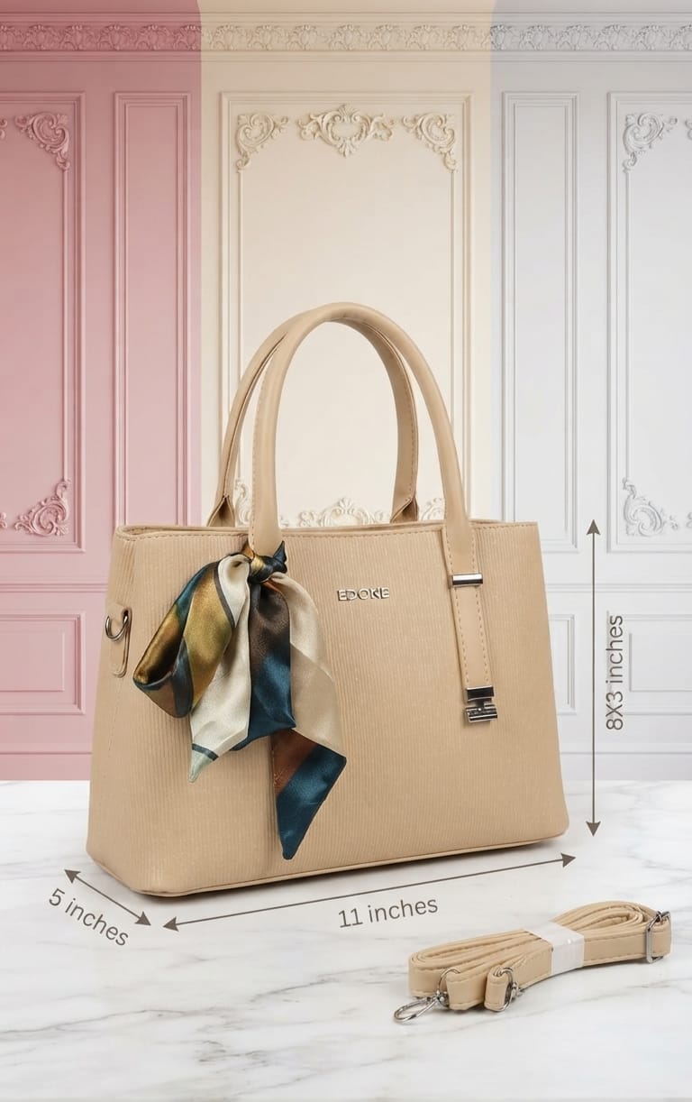 Edone Premium PU Leather Handbag for Women | 3-Compartment Shoulder Bag for Party & Office