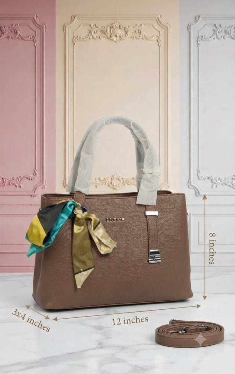 Edone Premium PU Leather Handbag for Women | 3-Compartment Shoulder Bag for Party & Office