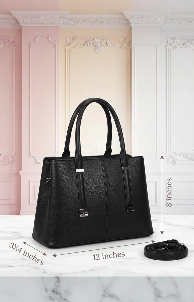 Edone Premium PU Leather Handbag for Women | 3-Compartment Shoulder Bag for Party & Office