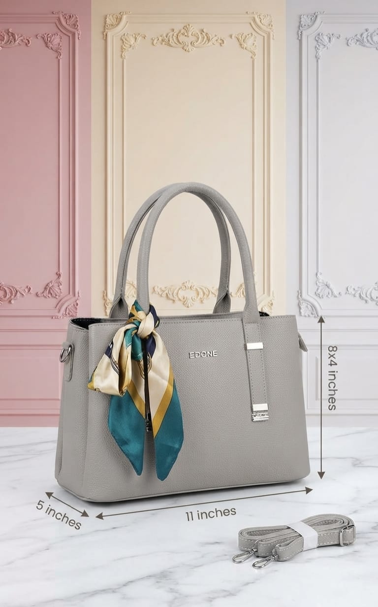 Edone Premium PU Leather Handbag for Women | 3-Compartment Shoulder Bag for Party & Office