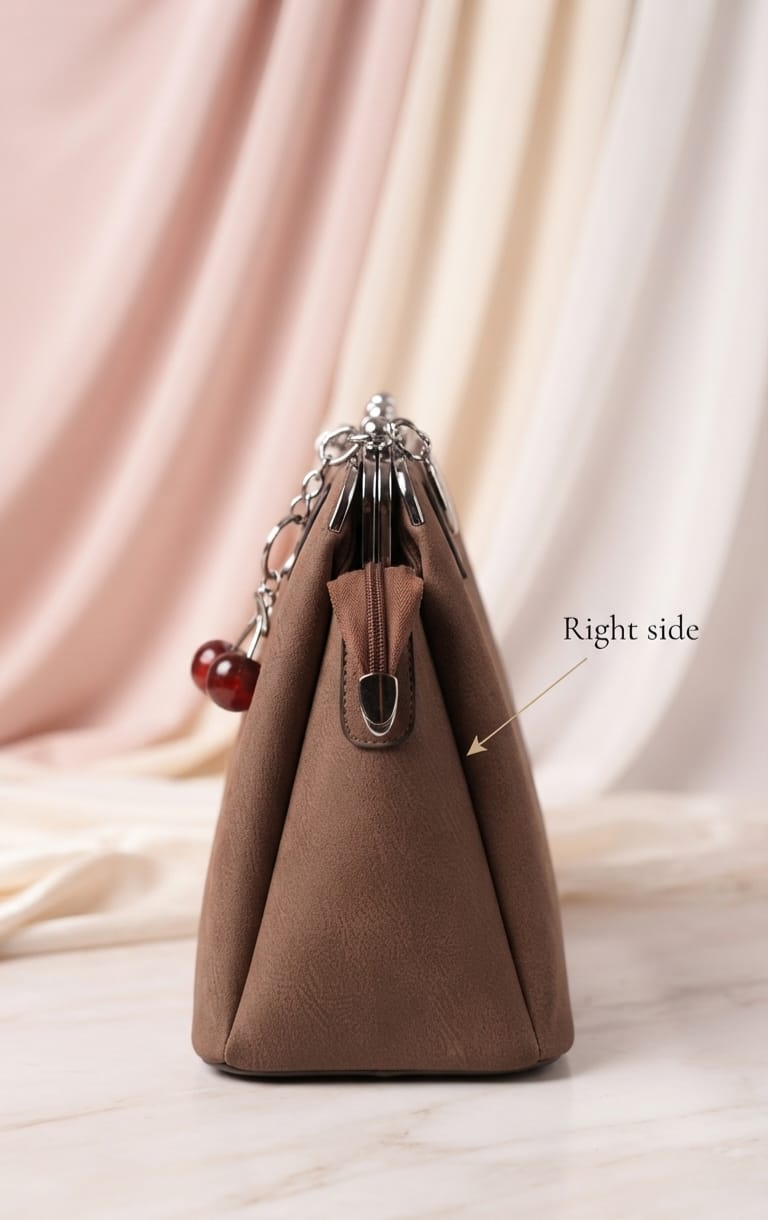 Imported Premium PU Leather Handbag for Women | 3-Compartment Shoulder Bag for Party & Office