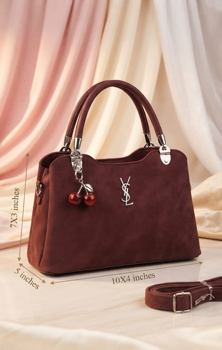 Imported Premium PU Leather Handbag for Women | 3-Compartment Shoulder Bag for Party & Office