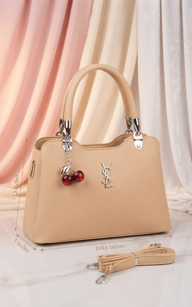 Imported Premium PU Leather Handbag for Women | 3-Compartment Shoulder Bag for Party & Office