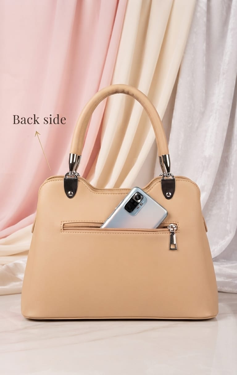 Imported Premium PU Leather Handbag for Women | 3-Compartment Shoulder Bag for Party & Office