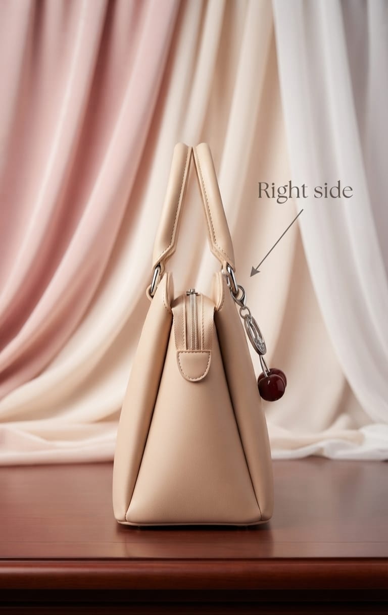 Imported Premium PU Leather Handbag for Women | 3-Compartment Shoulder Bag for Party & Office